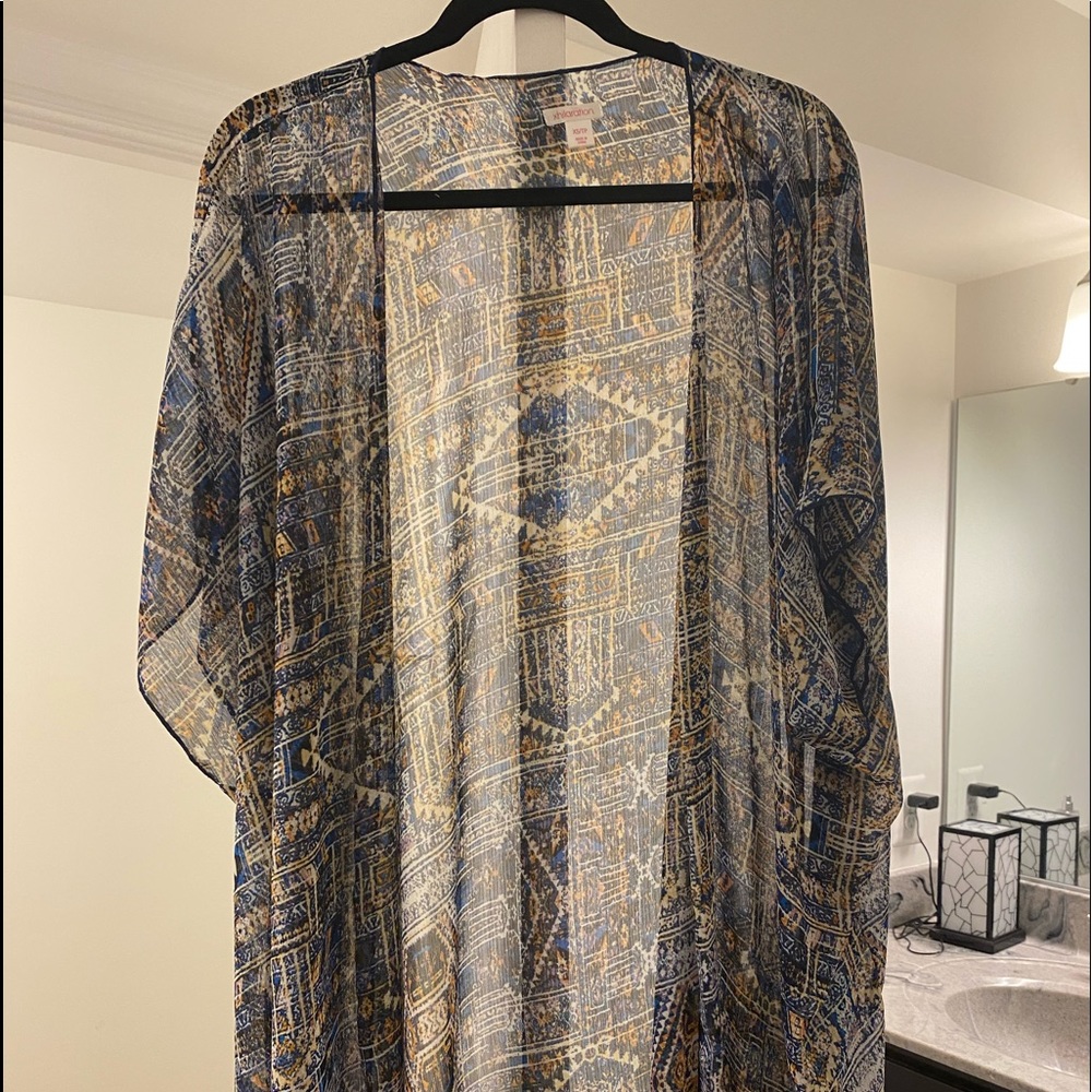 Xhiliration See Through Kimono